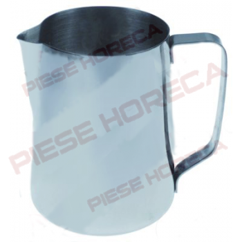 Cana inox pentru lapte, milk jug, capacitate 0,6l, diametru 90mm, inaltime 108mm, pentru cappuccino, fara capac
